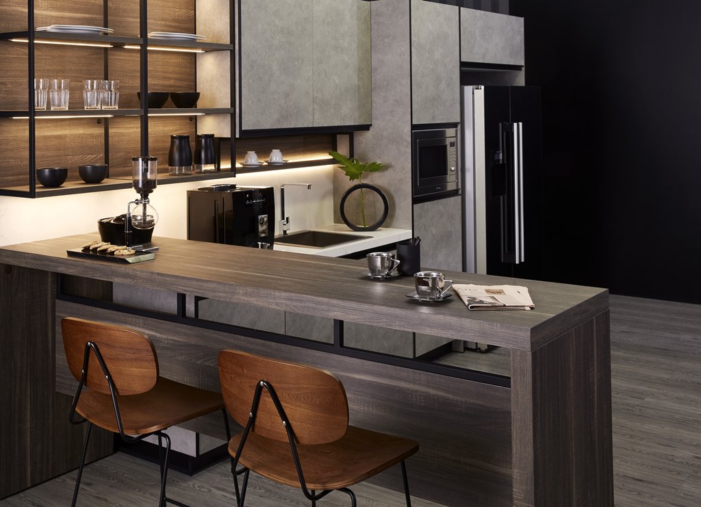 fitting ครัว ในออฟฟิศสไตล์ลอฟท์